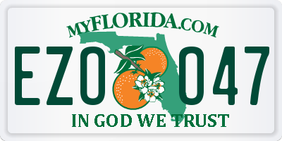 FL license plate EZOO47