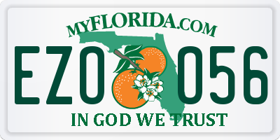 FL license plate EZOO56