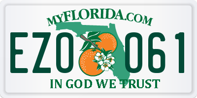 FL license plate EZOO61