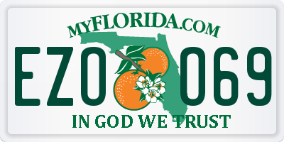 FL license plate EZOO69