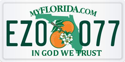 FL license plate EZOO77