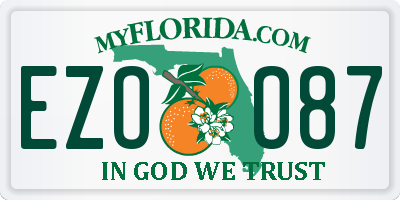 FL license plate EZOO87