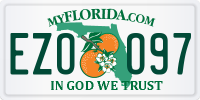 FL license plate EZOO97