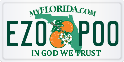 FL license plate EZOP00