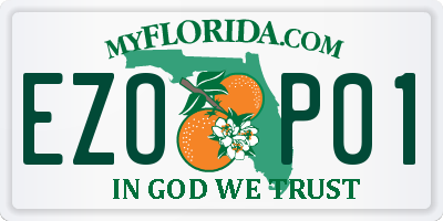 FL license plate EZOP01