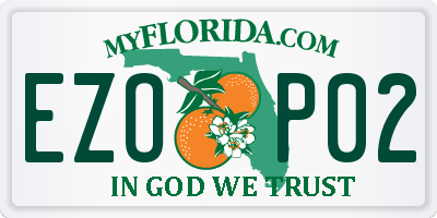 FL license plate EZOP02