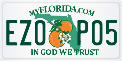 FL license plate EZOP05