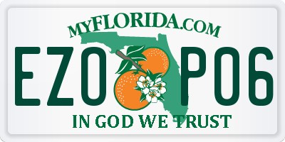 FL license plate EZOP06