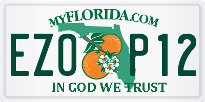 FL license plate EZOP12