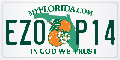 FL license plate EZOP14