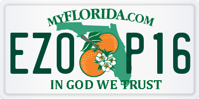 FL license plate EZOP16