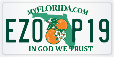 FL license plate EZOP19