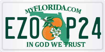 FL license plate EZOP24