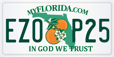 FL license plate EZOP25