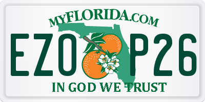 FL license plate EZOP26