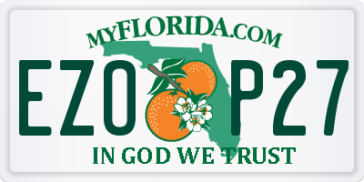 FL license plate EZOP27