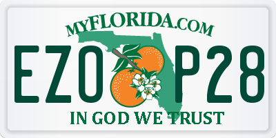 FL license plate EZOP28