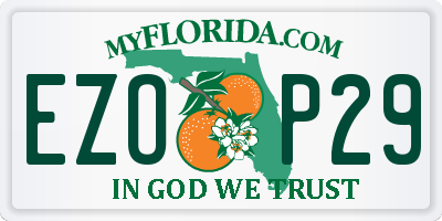 FL license plate EZOP29