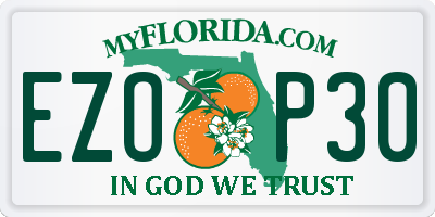 FL license plate EZOP30