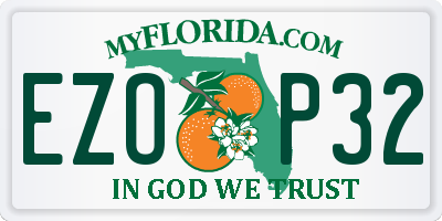 FL license plate EZOP32