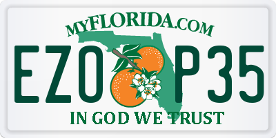 FL license plate EZOP35