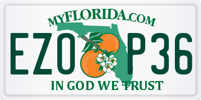 FL license plate EZOP36