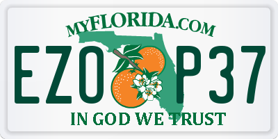 FL license plate EZOP37