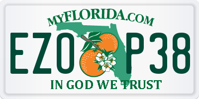 FL license plate EZOP38