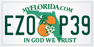 FL license plate EZOP39