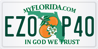 FL license plate EZOP40