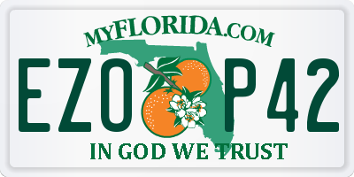 FL license plate EZOP42