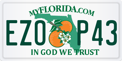 FL license plate EZOP43