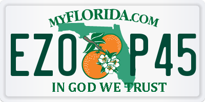 FL license plate EZOP45