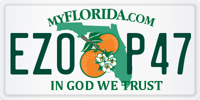 FL license plate EZOP47