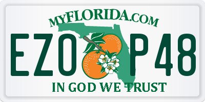 FL license plate EZOP48