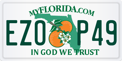 FL license plate EZOP49