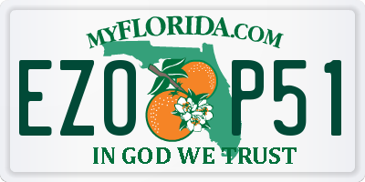 FL license plate EZOP51