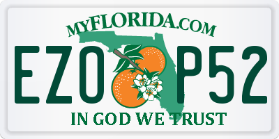 FL license plate EZOP52