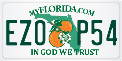 FL license plate EZOP54