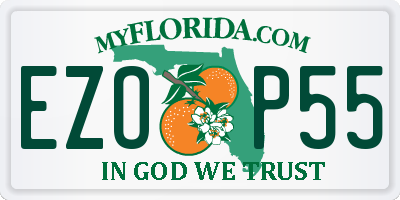 FL license plate EZOP55