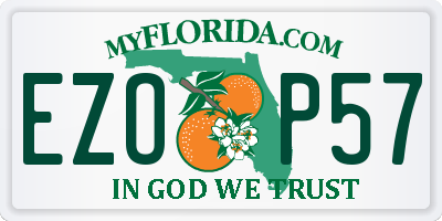 FL license plate EZOP57