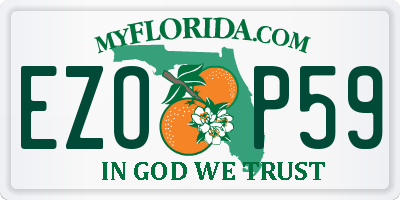 FL license plate EZOP59