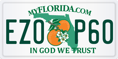 FL license plate EZOP60