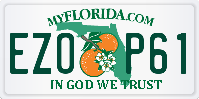 FL license plate EZOP61