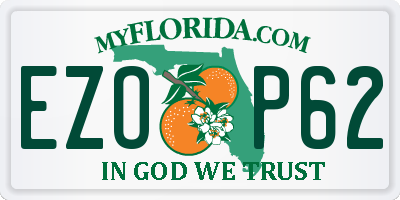 FL license plate EZOP62