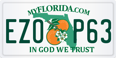 FL license plate EZOP63