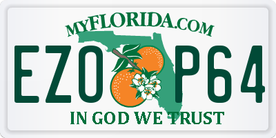 FL license plate EZOP64