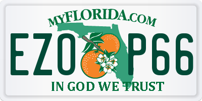 FL license plate EZOP66