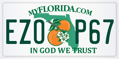 FL license plate EZOP67