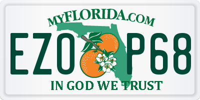 FL license plate EZOP68